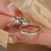 Minimalist Solitaire Couple Wedding Bands | 14K/18K Gold Lab Diamond Rings | Modern Geometric